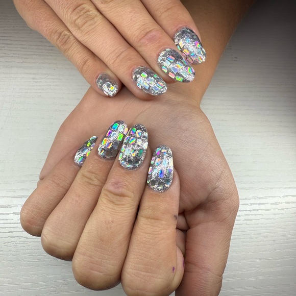 Other - Handmade Disco Ball press on nails
